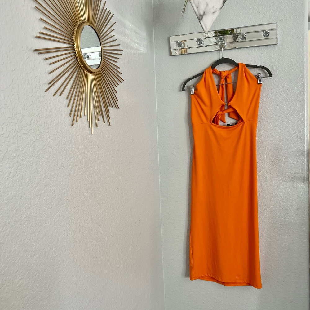 Forever 21 Sexy Bright Orange Cocktail dress size large